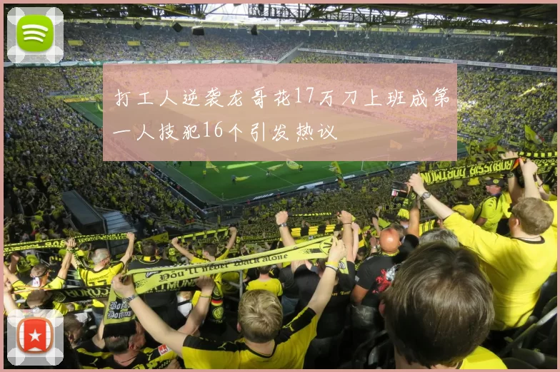 打工人逆袭龙哥花17万刀上班成第一人技犯16个引发热议